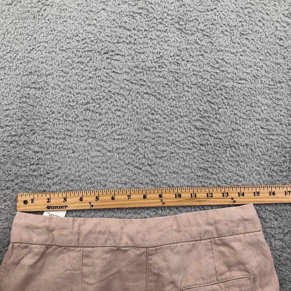 Aritzia Wilfred Pants Womens 4 Pink Linen Jogger Tapered Cuffed Drawstring